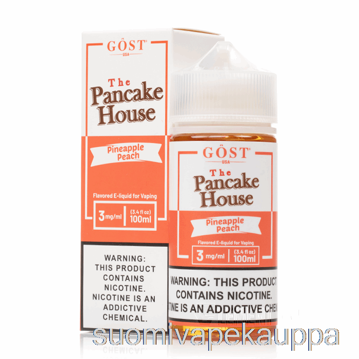 Vape Netistä Ananas Persikka - Pannukakkutalo - Gost Vapor - 100ml 6mg